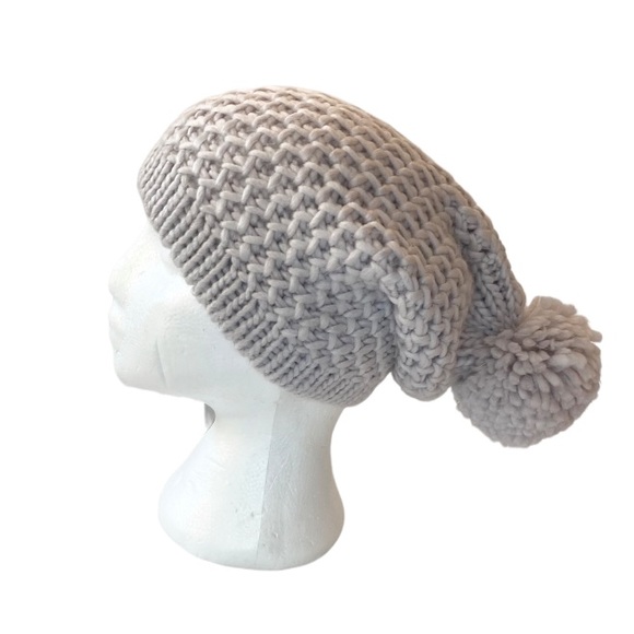 Lord & Taylor Slouching Knit Pom Toque Hat - Picture 2 of 16